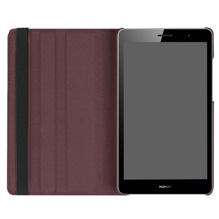 Litchi Grain 360 Degree Rotary Stand Leather Shell Case for Huawei MediaPad T3 7.0 4G - Brown-4