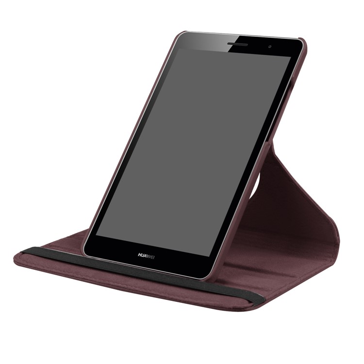 Litchi Grain 360 Degree Rotary Stand Leather Shell Case for Huawei MediaPad T3 7.0 4G - Brown-7