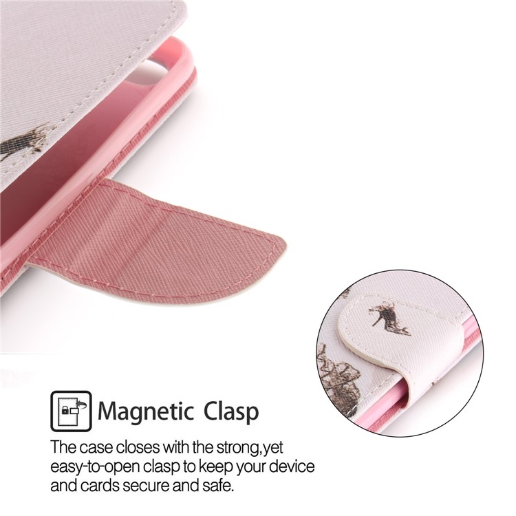 Pattern Printing Leather Wallet Case for Huawei Y6 Pro (2017) / Enjoy 7 / P9 lite mini - High-heeled Shoes-6