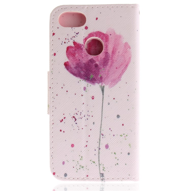 Pattern Printing Leather Wallet Cover for Huawei Y6 Pro (2017) / Enjoy 7 / P9 lite mini - Vivid Flower-2