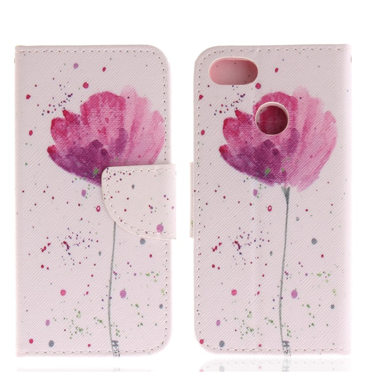 Pattern Printing Leather Wallet Cover for Huawei Y6 Pro (2017) / Enjoy 7 / P9 lite mini - Vivid Flower-3