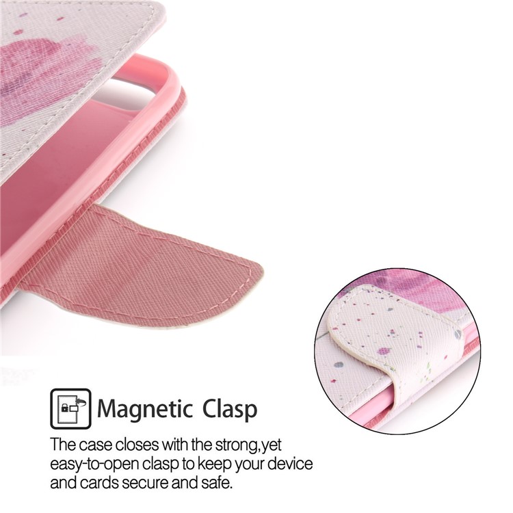 Pattern Printing Leather Wallet Cover for Huawei Y6 Pro (2017) / Enjoy 7 / P9 lite mini - Vivid Flower-6
