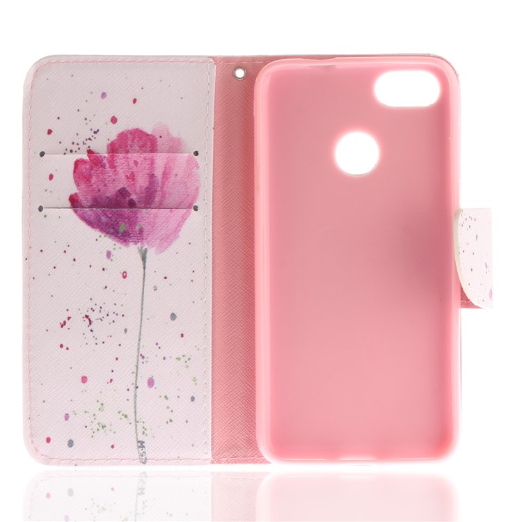 Pattern Printing Leather Wallet Cover for Huawei Y6 Pro (2017) / Enjoy 7 / P9 lite mini - Vivid Flower-8