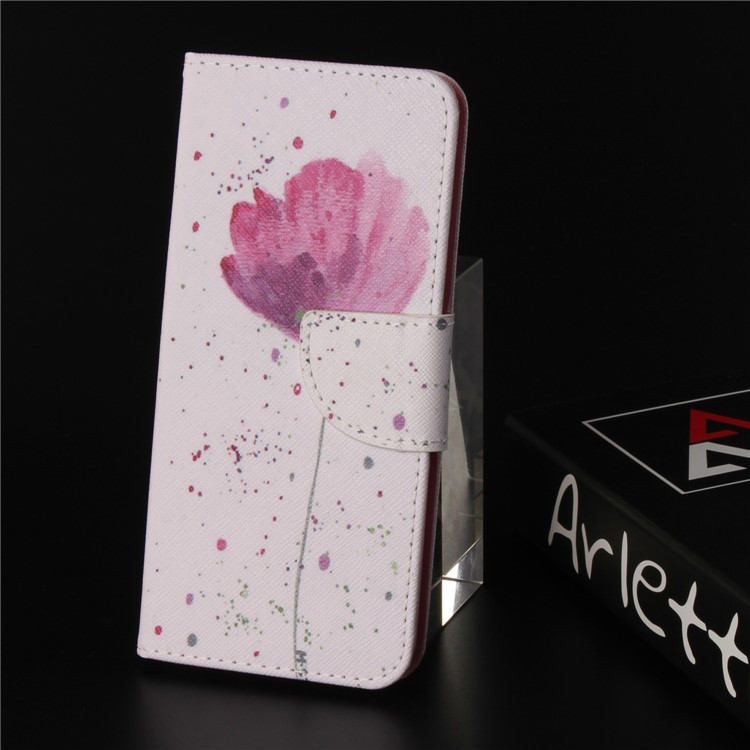 Pattern Printing Leather Wallet Cover for Huawei Y6 Pro (2017) / Enjoy 7 / P9 lite mini - Vivid Flower-9