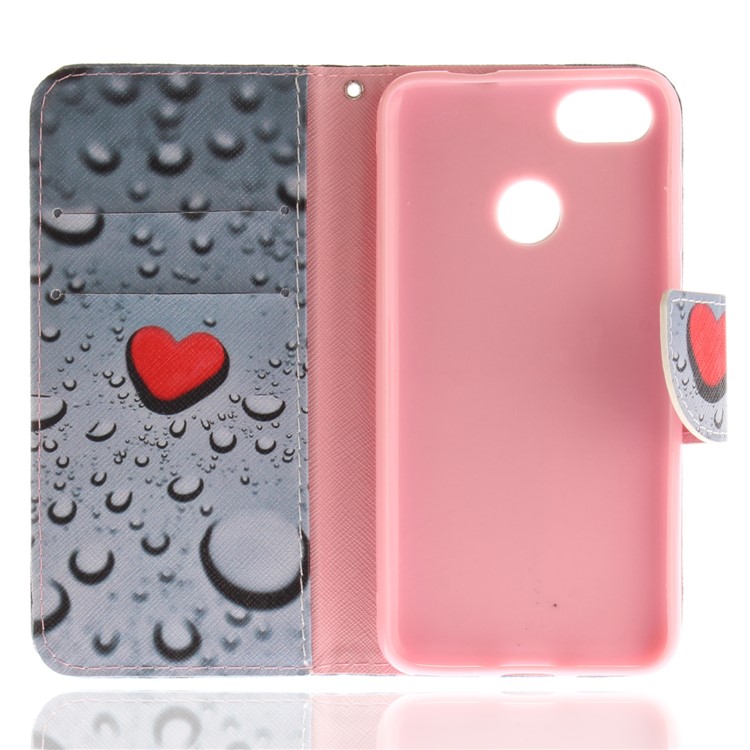 Pattern Printing Leather Wallet Shell Case for Huawei Y6 Pro (2017) / Enjoy 7 / P9 lite mini - Red Hearts-8