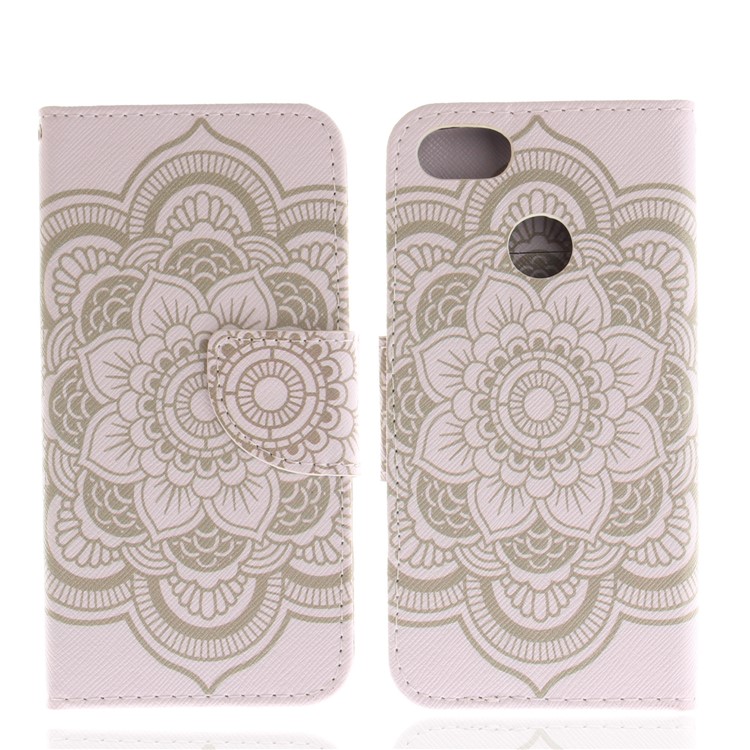Pattern Printing Leather Stand Case with Card Slots for Huawei Y6 Pro (2017) / Enjoy 7 / P9 lite mini - Mandala Flowers-3