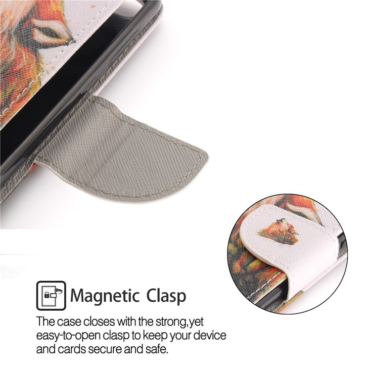 Pattern Printing Wallet Leather Stand Case for Huawei Y6 Pro (2017) / Enjoy 7 / P9 lite mini - Wolf Pattern-6