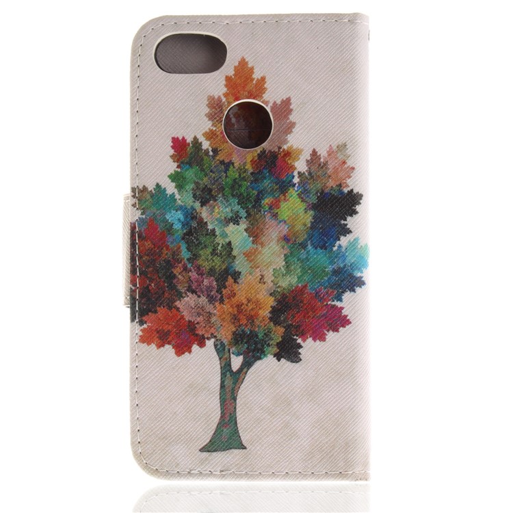 Pattern Printing Wallet Leather Stand Cover for Huawei Y6 Pro (2017) / Enjoy 7 / P9 lite mini - Colorzied Tree-2