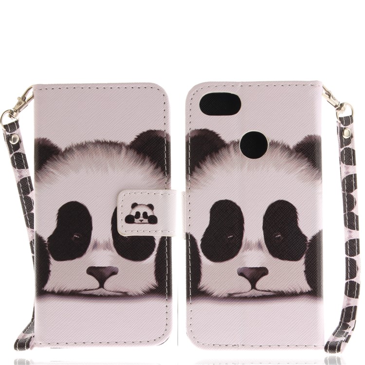 Patterned Leather Wallet Case for Huawei Y6 Pro (2017) / Enjoy 7 / P9 lite mini - Adorable Panda-3