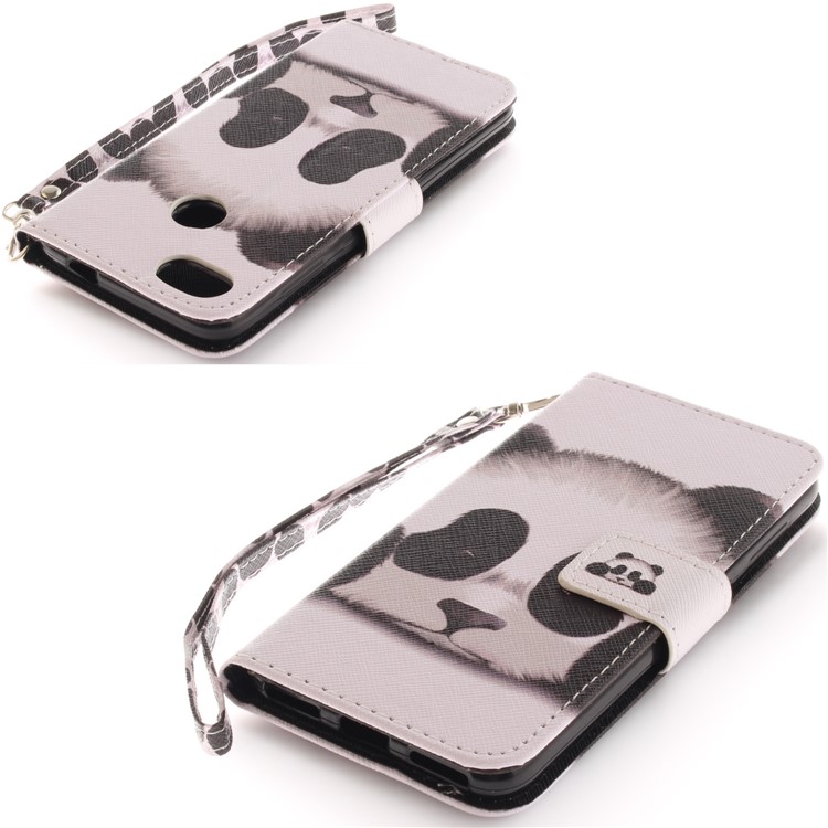 Patterned Leather Wallet Case for Huawei Y6 Pro (2017) / Enjoy 7 / P9 lite mini - Adorable Panda-4