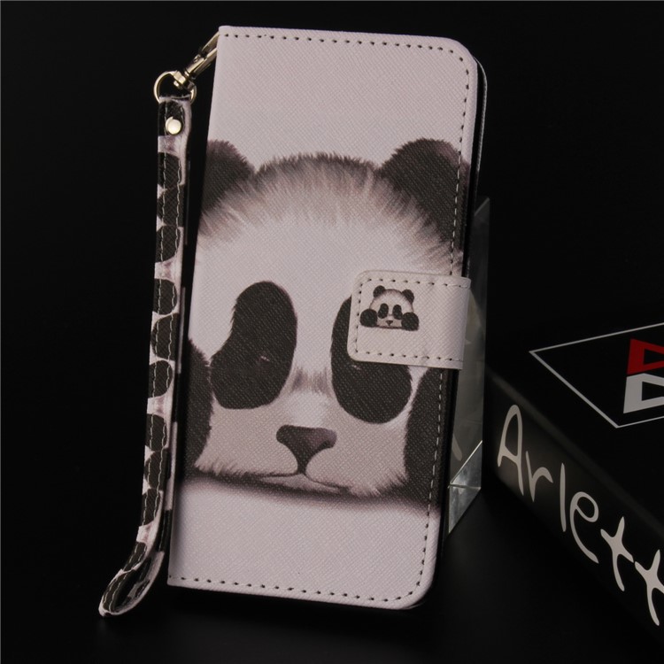 Patterned Leather Wallet Case for Huawei Y6 Pro (2017) / Enjoy 7 / P9 lite mini - Adorable Panda-9