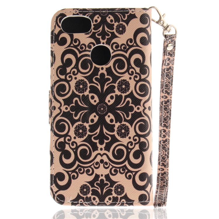 Patterned Wallet Leather Stand Cover for Huawei Y6 Pro (2017) / Enjoy 7 / P9 lite mini - Symmetrical Pattern-2