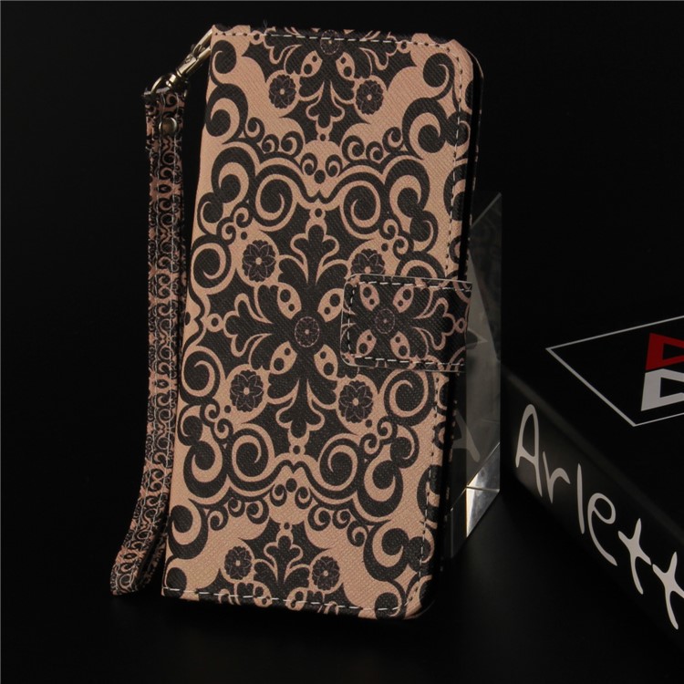 Patterned Wallet Leather Stand Cover for Huawei Y6 Pro (2017) / Enjoy 7 / P9 lite mini - Symmetrical Pattern-9