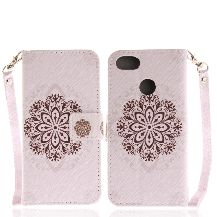 Patterned Magnetic Leather Stand Case for Huawei Y6 Pro (2017) / Enjoy 7 / P9 lite mini - Stencil Pattern-3