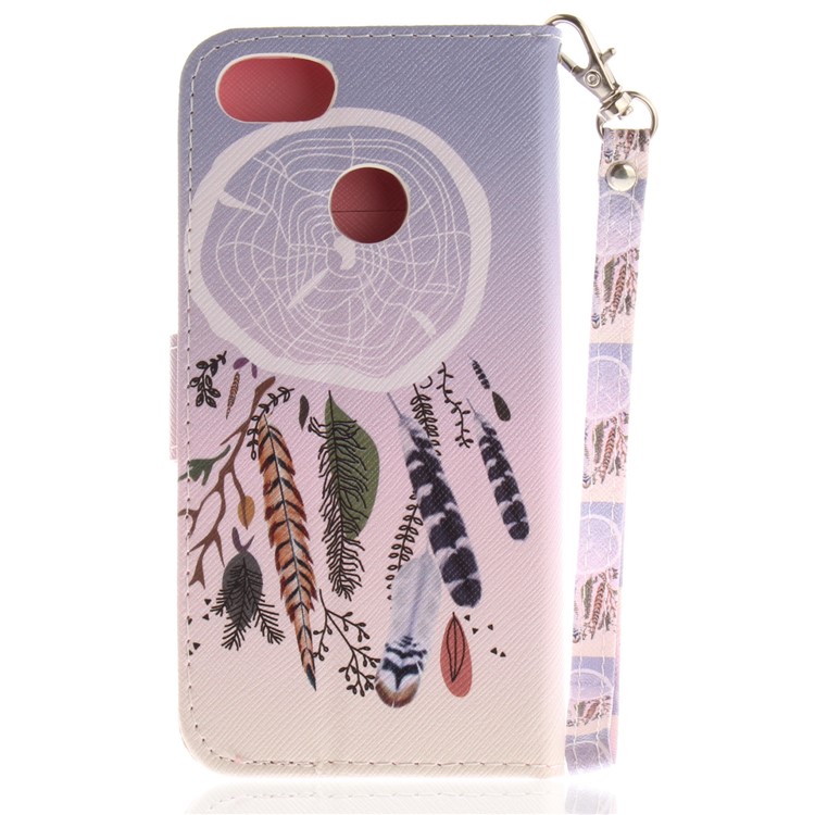 Printing Pattern Magnetic Stand Leather Wallet Cell Phone Casing with Strap for Huawei P9 lite mini/Y6 Pro (2017)/Enjoy 7 - Dream Catcher-2