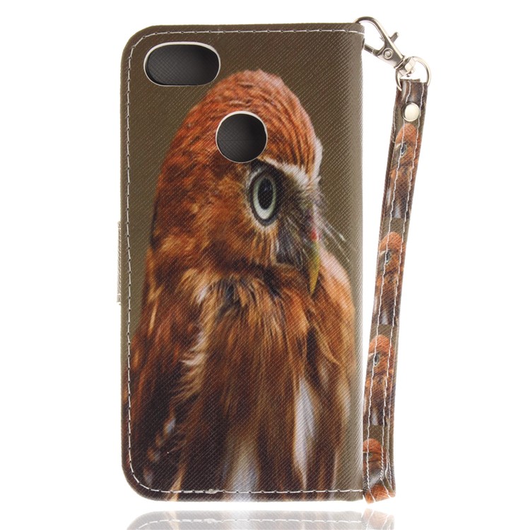 Printing Pattern Magnetic Stand Leather Wallet Mobile Phone Shell with Strap for Huawei P9 lite mini/Y6 Pro (2017)/Enjoy 7 - Parrot-2