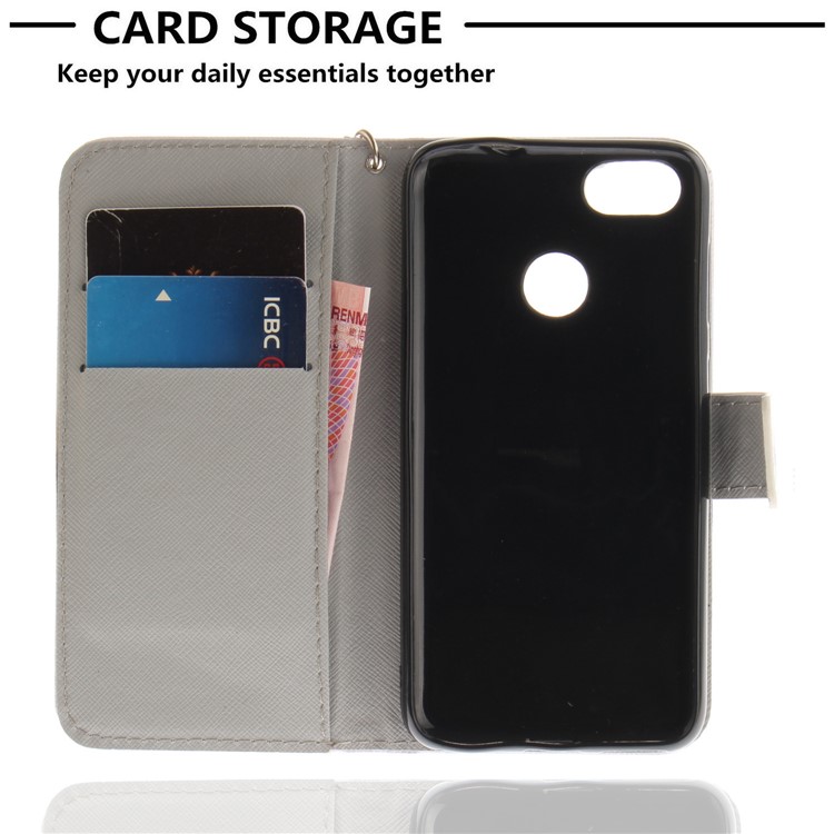 Printing Pattern Magnetic Stand Leather Wallet Protective Case with Strap for Huawei P9 lite mini/Y6 Pro (2017)/Enjoy 7 - Tiger-7