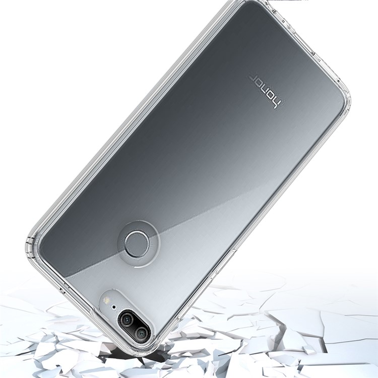 100PCS/Lot Drop-resistant Clear Acrylic + TPU Hybrid Phone Case for Huawei P Smart / Enjoy 7S - Transparent-5