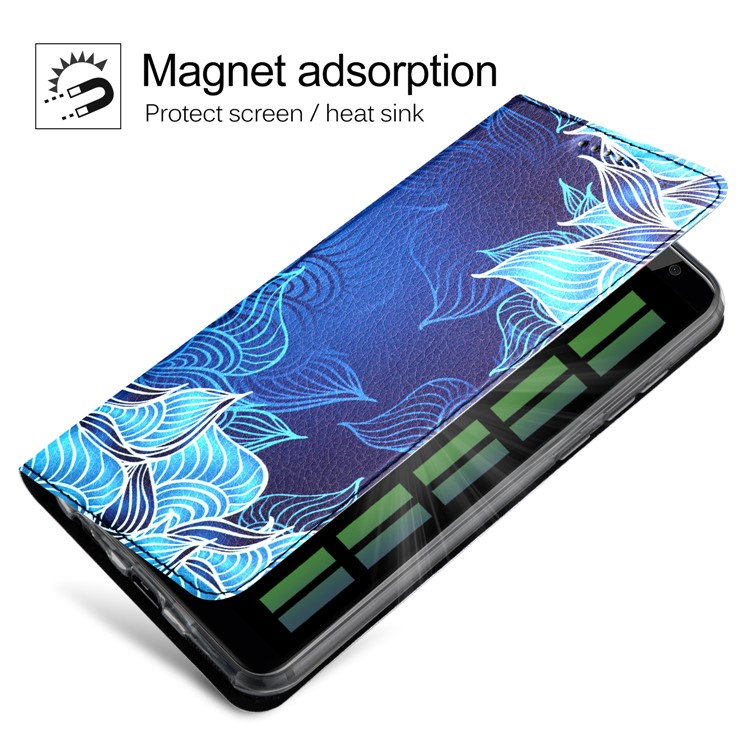 50Pcs/Lot Patterned Leather Stand Case for Huawei Mate 10 Lite / nova 2i / Maimang 6 / Honor 9i (India) - Blue Mandala-4