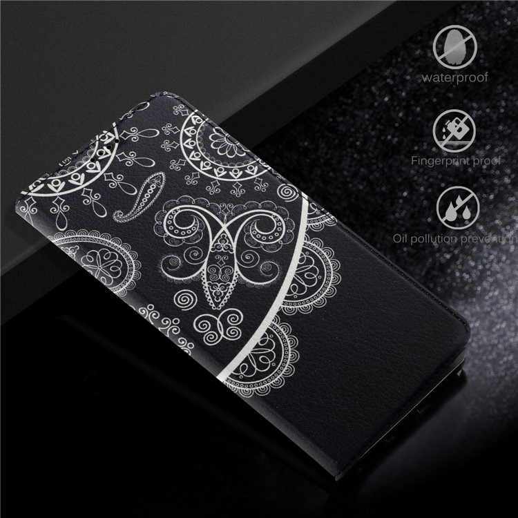50Pcs/Lot Patterned Leather Stand Cover for Huawei Mate 10 Lite / nova 2i / Maimang 6 / Honor 9i (India) - Paisley-9