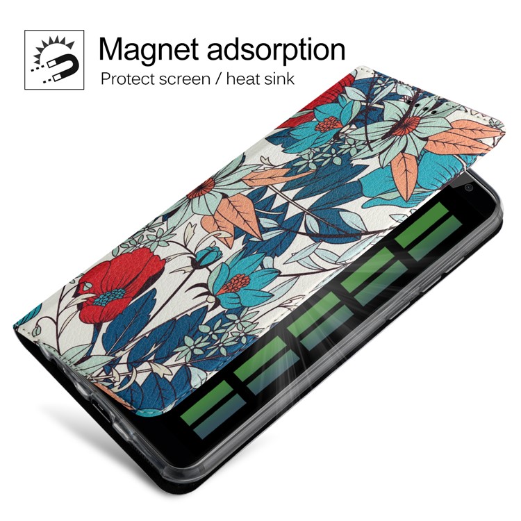 50Pcs/Lot Patterned Leather Stand Mobile Shell for Huawei Mate 10 Lite / nova 2i / Honor 9i (India) - Pretty Flowers-4