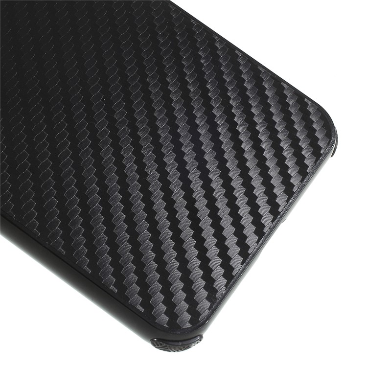 Electroplated Metal Bumper + Carbon Fiber PC Back Panel Slide-on Case for Huawei P20 Pro - Black-5