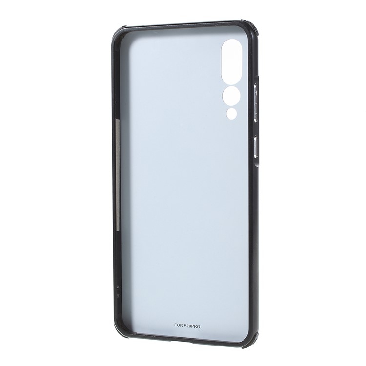 Electroplated Metal Bumper + Carbon Fiber PC Back Panel Slide-on Case for Huawei P20 Pro - Black-6