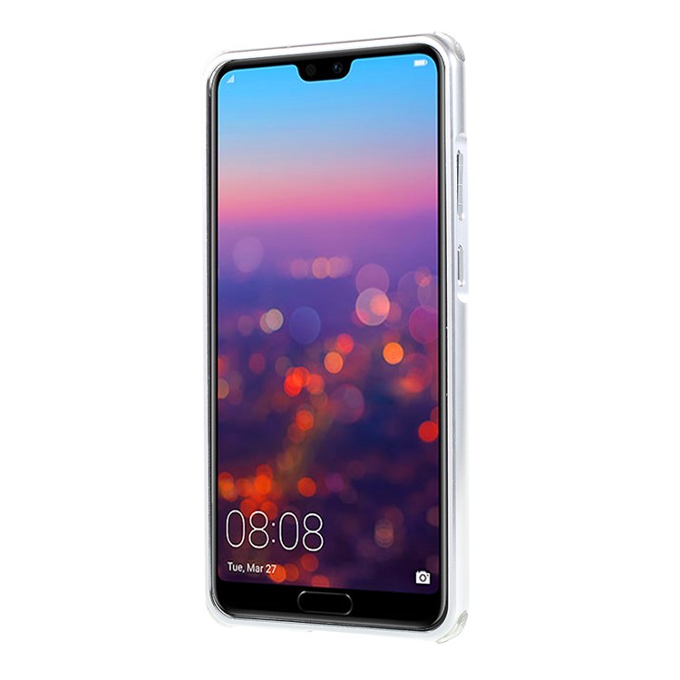 Electroplated Metal Bumper + Carbon Fiber PC Back Panel Slide-on Shell for Huawei P20 Pro - Silver-3