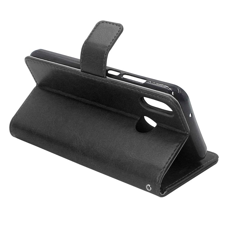 ENKAY Crazy Horse Wallet Stand Leather Phone Case for Huawei P20 Lite / Nova 3e - Black-4
