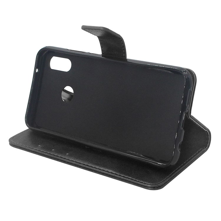 ENKAY Crazy Horse Wallet Stand Leather Phone Case for Huawei P20 Lite / Nova 3e - Black-5
