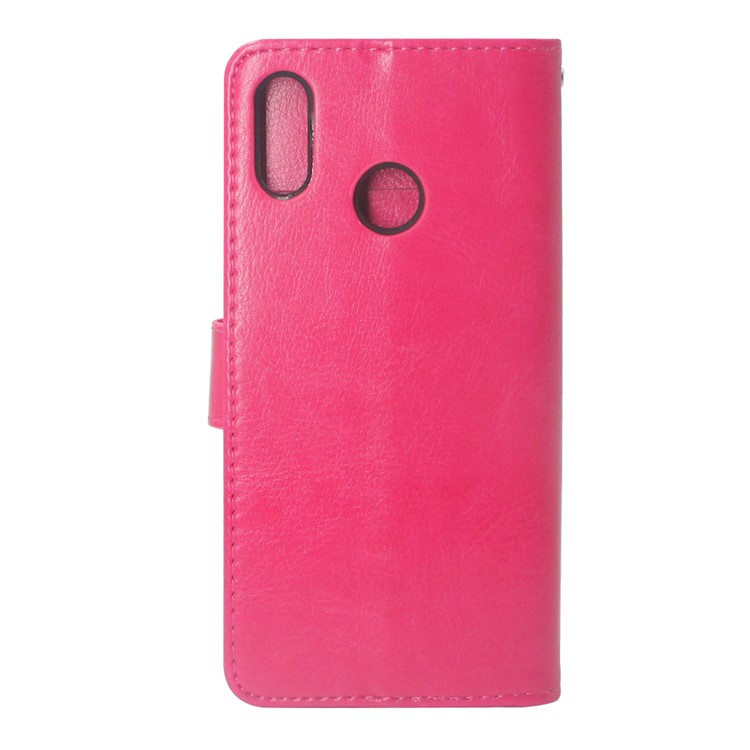 ENKAY Crazy Horse PU Leather Wallet Stand Phone Cover for Huawei P20 Lite / Nova 3e - Rose-2