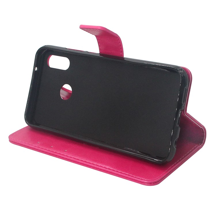 ENKAY Crazy Horse PU Leather Wallet Stand Phone Cover for Huawei P20 Lite / Nova 3e - Rose-4