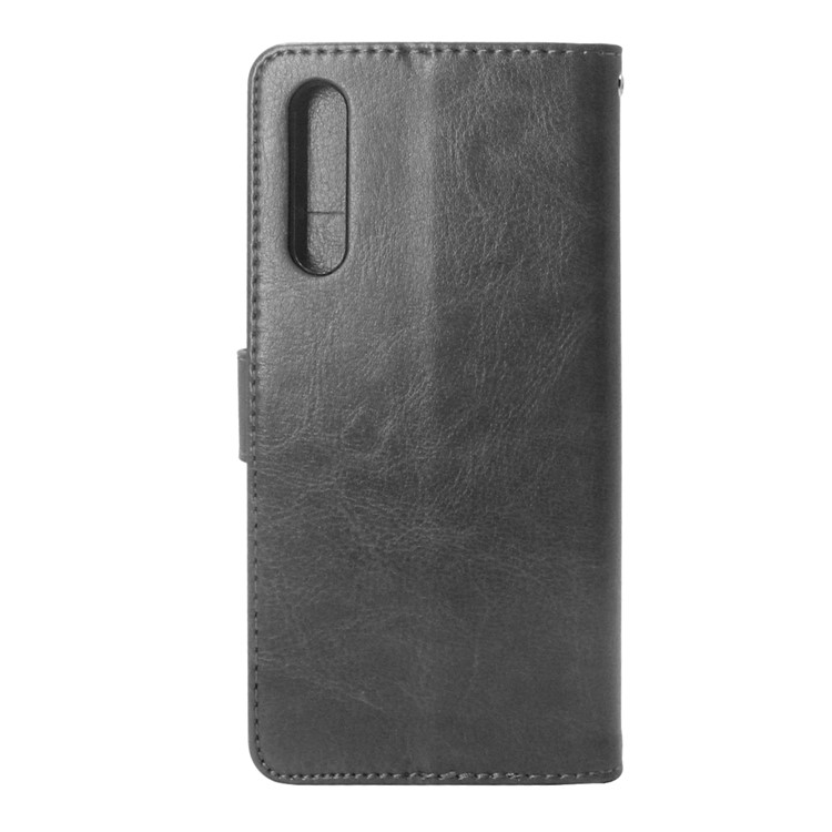 ENKAY Crazy Horse Wallet Stand Leather Cell Phone Case for Huawei P20 - Black-2