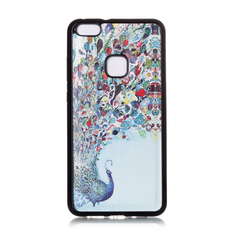 Patterned Detachable 2-in-1 Wallet Leather Case for Huawei P10 Lite 2017 - Peacock-4