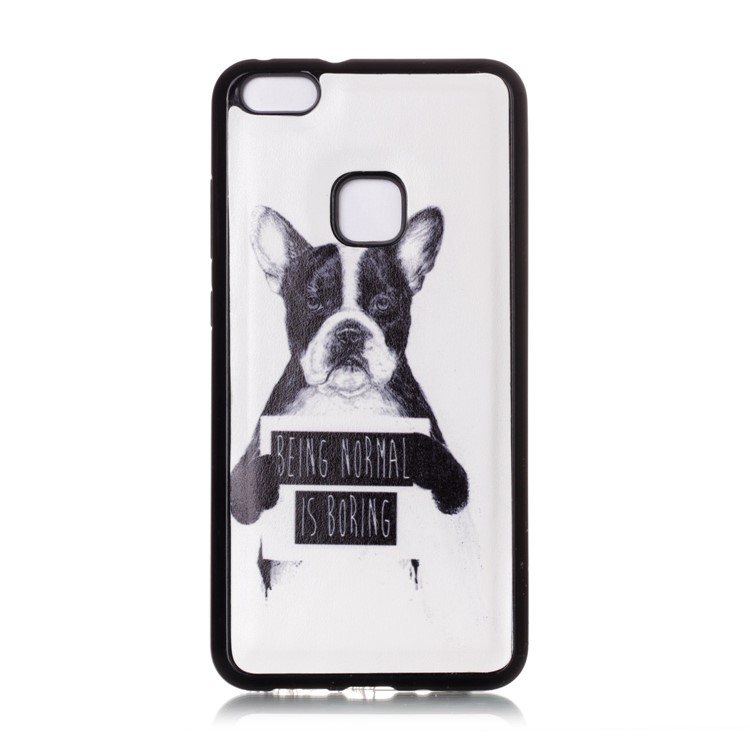 Patterned Detachable 2-in-1 Wallet Leather Shell for Huawei P10 Lite 2017 - Dog and Quote-3