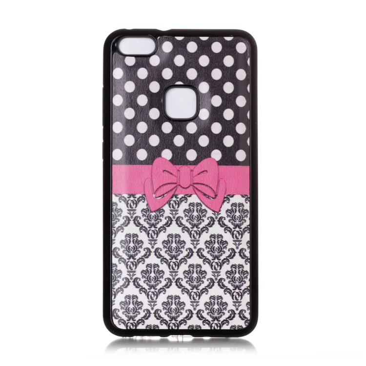 Patterned Detachable 2-in-1 Wallet Leather Flip Case for Huawei P10 Lite 2017 - Dots and Flower-3