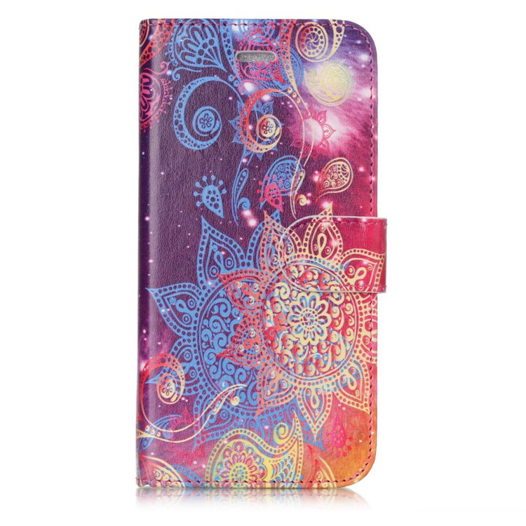 Patterned Detachable 2-in-1 Wallet Leather Phone Casing for Huawei P10 Lite 2017 - Colorful Mandala-1