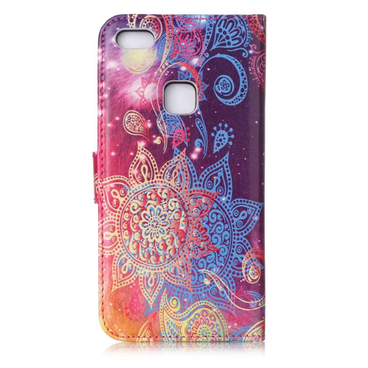 Patterned Detachable 2-in-1 Wallet Leather Phone Casing for Huawei P10 Lite 2017 - Colorful Mandala-2