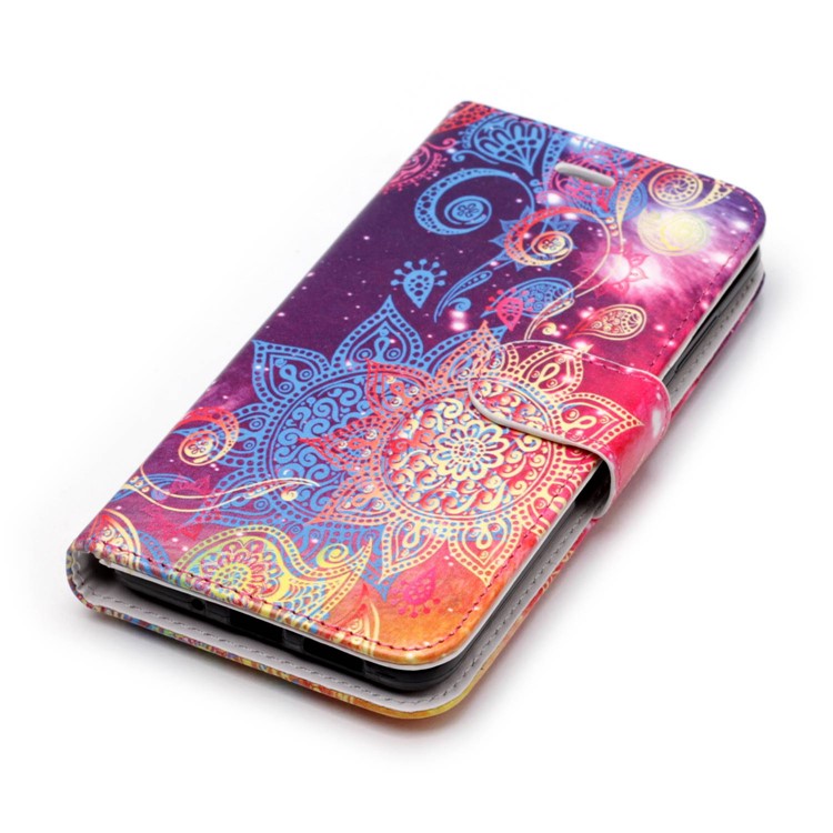 Patterned Detachable 2-in-1 Wallet Leather Phone Casing for Huawei P10 Lite 2017 - Colorful Mandala-4