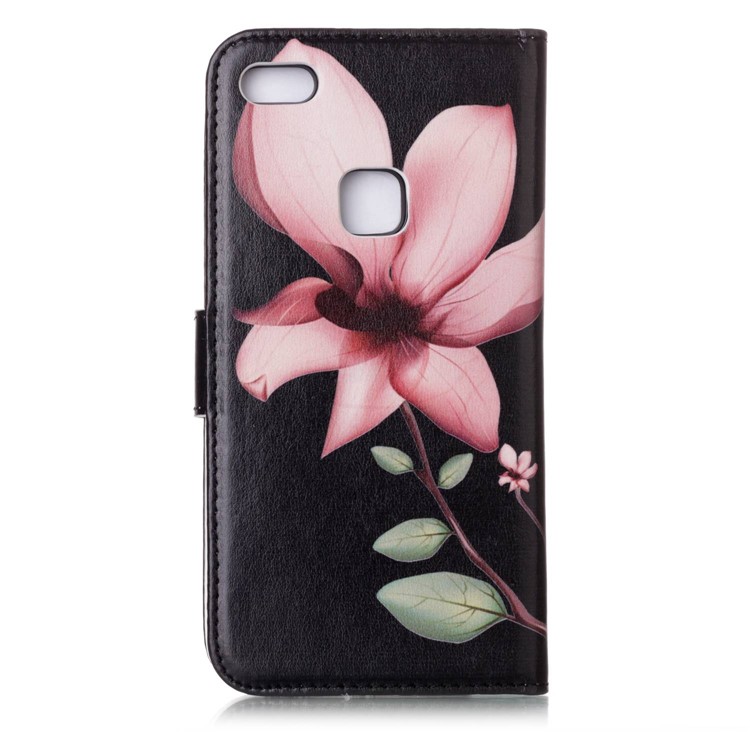 Patterned Detachable 2-in-1 Wallet Leather Mobile Cover for Huawei P10 Lite 2017 - Pink Blossom-2