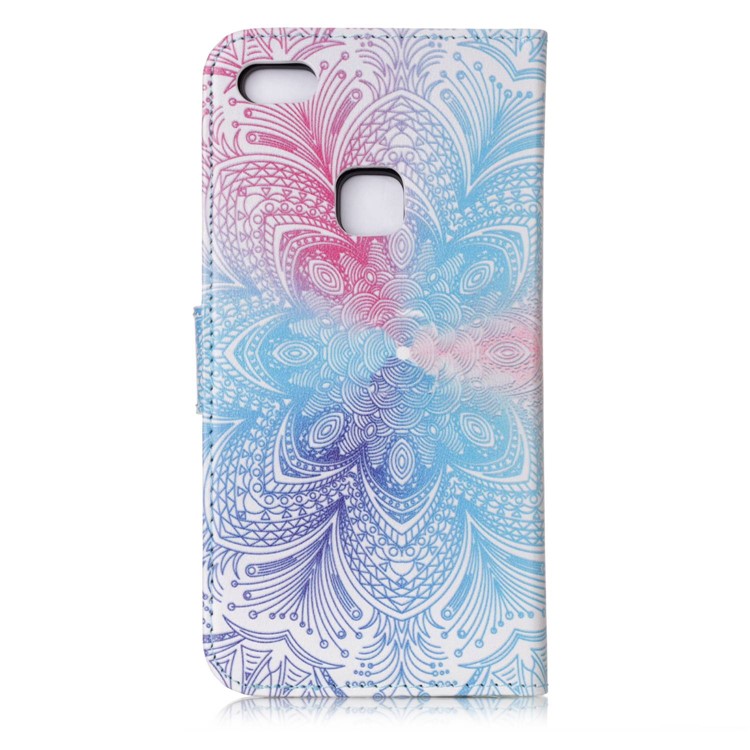 Patterned Detachable 2-in-1 Wallet Leather Cell Phone Case for Huawei P10 Lite 2017 - Pretty Flower-2