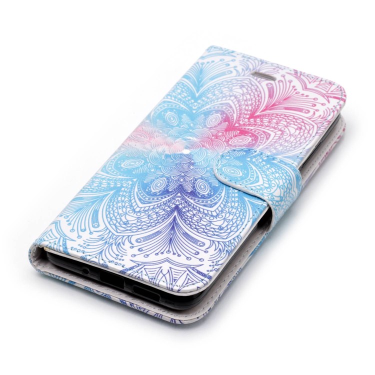 Patterned Detachable 2-in-1 Wallet Leather Cell Phone Case for Huawei P10 Lite 2017 - Pretty Flower-4