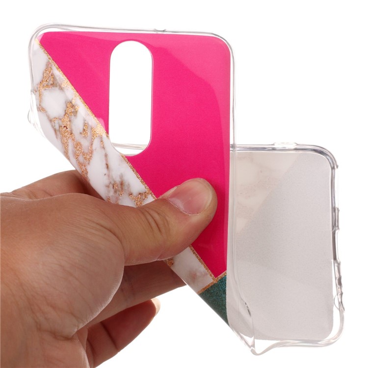 Flash Powder Marble Pattern IMD TPU Mobile Case for Huawei Mate 10 Lite / nova 2i / Maimang 6 / Honor 9i (India) - Red / Green-4