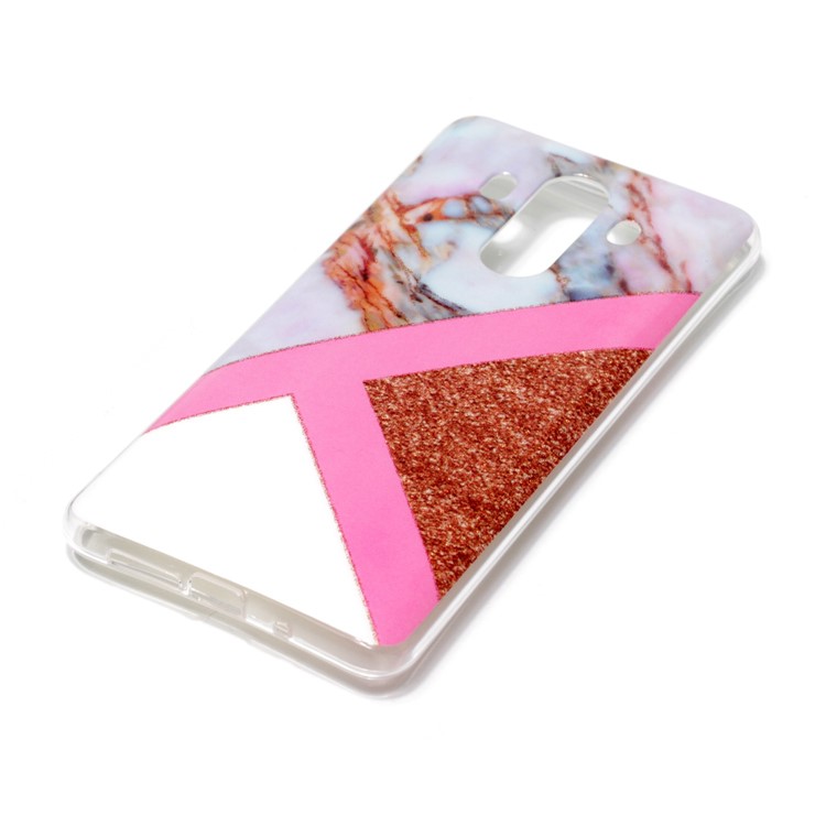 Flash Powder Marble Pattern IMD TPU Protection Case for Huawei Mate 10 Pro - Pink / Rose Gold-2