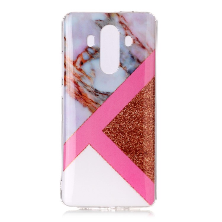 Flash Powder Marble Pattern IMD TPU Protection Case for Huawei Mate 10 Pro - Pink / Rose Gold-3