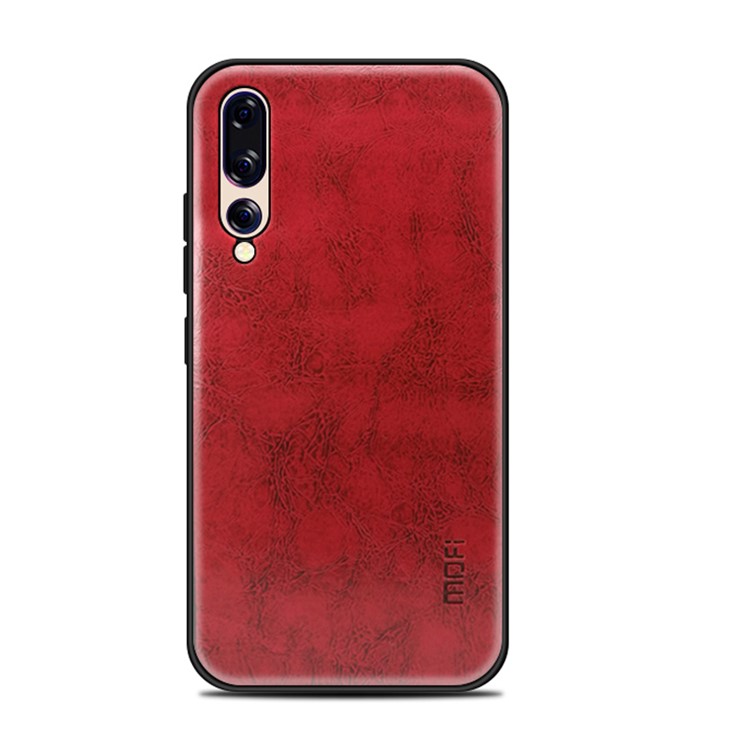 MOFI for Huawei P20 Pro Hybrid PU Leather Coated PC + TPU Phone Cover - Red-1
