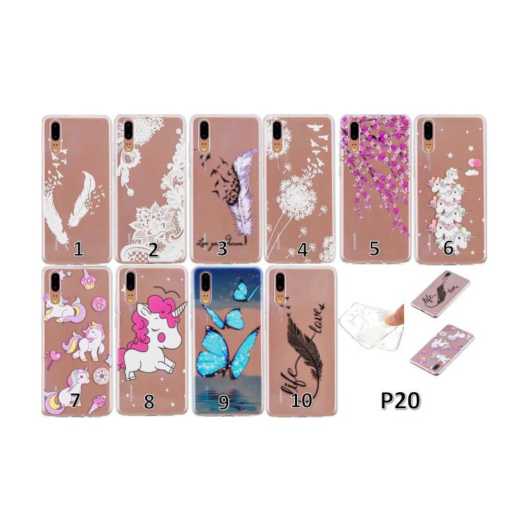 Pattern Printing Embossed TPU Case for Huawei P20 - Quill Pen-4