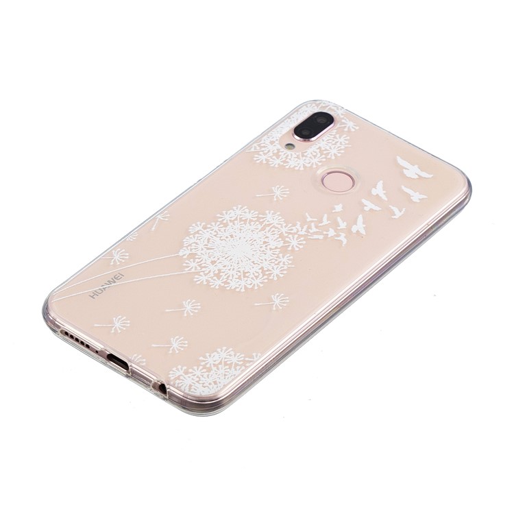 Embossment Patterned Soft TPU Back Case for Huawei P20 Lite/Nova 3e - Dandelion-2
