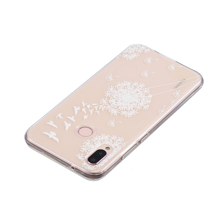 Embossment Patterned Soft TPU Back Case for Huawei P20 Lite/Nova 3e - Dandelion-3