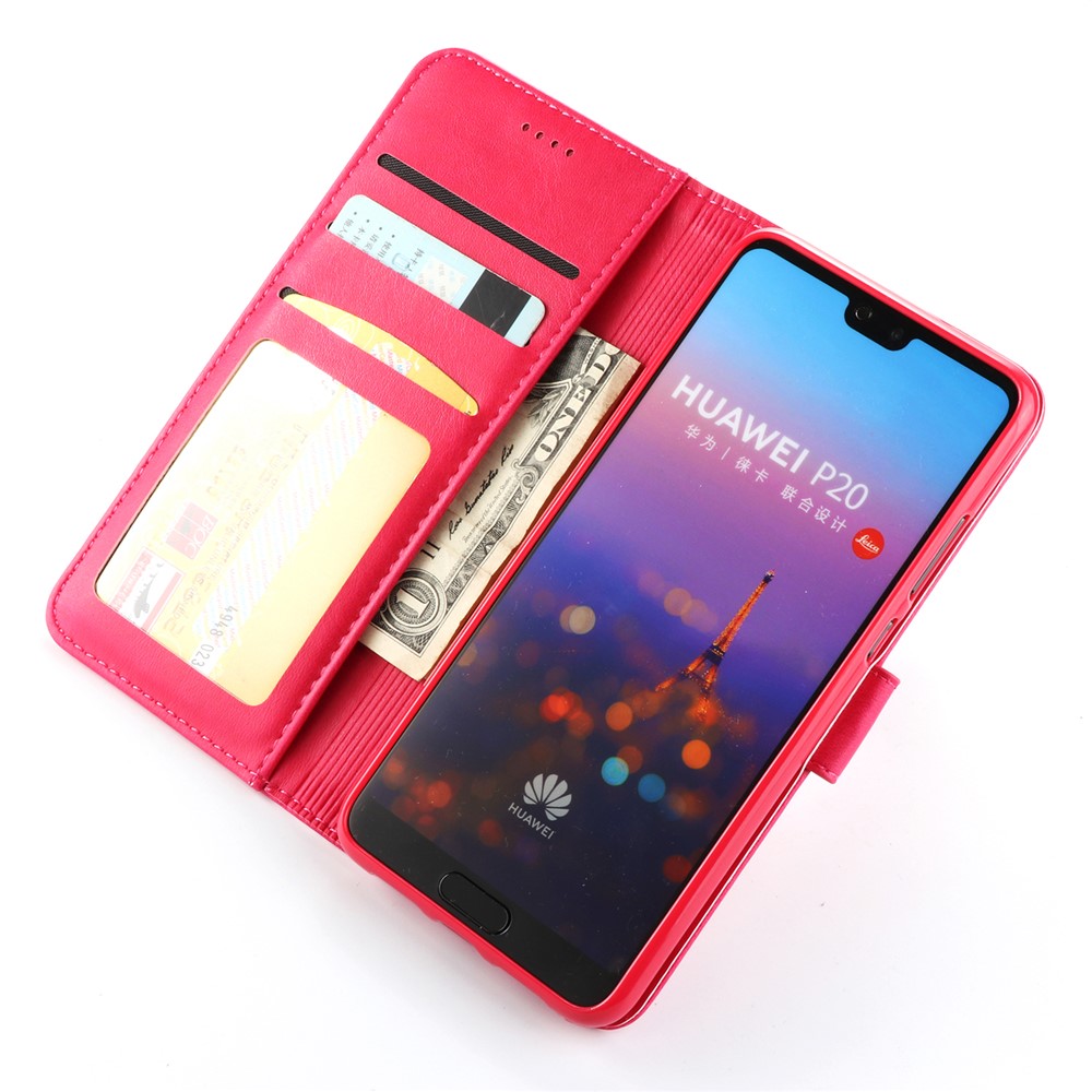 LC.IMEEKE Wallet Leather Case with Stand for Huawei P20 Pro - Rose-4